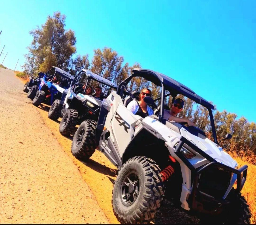 Buggy convoy on a Paphos road