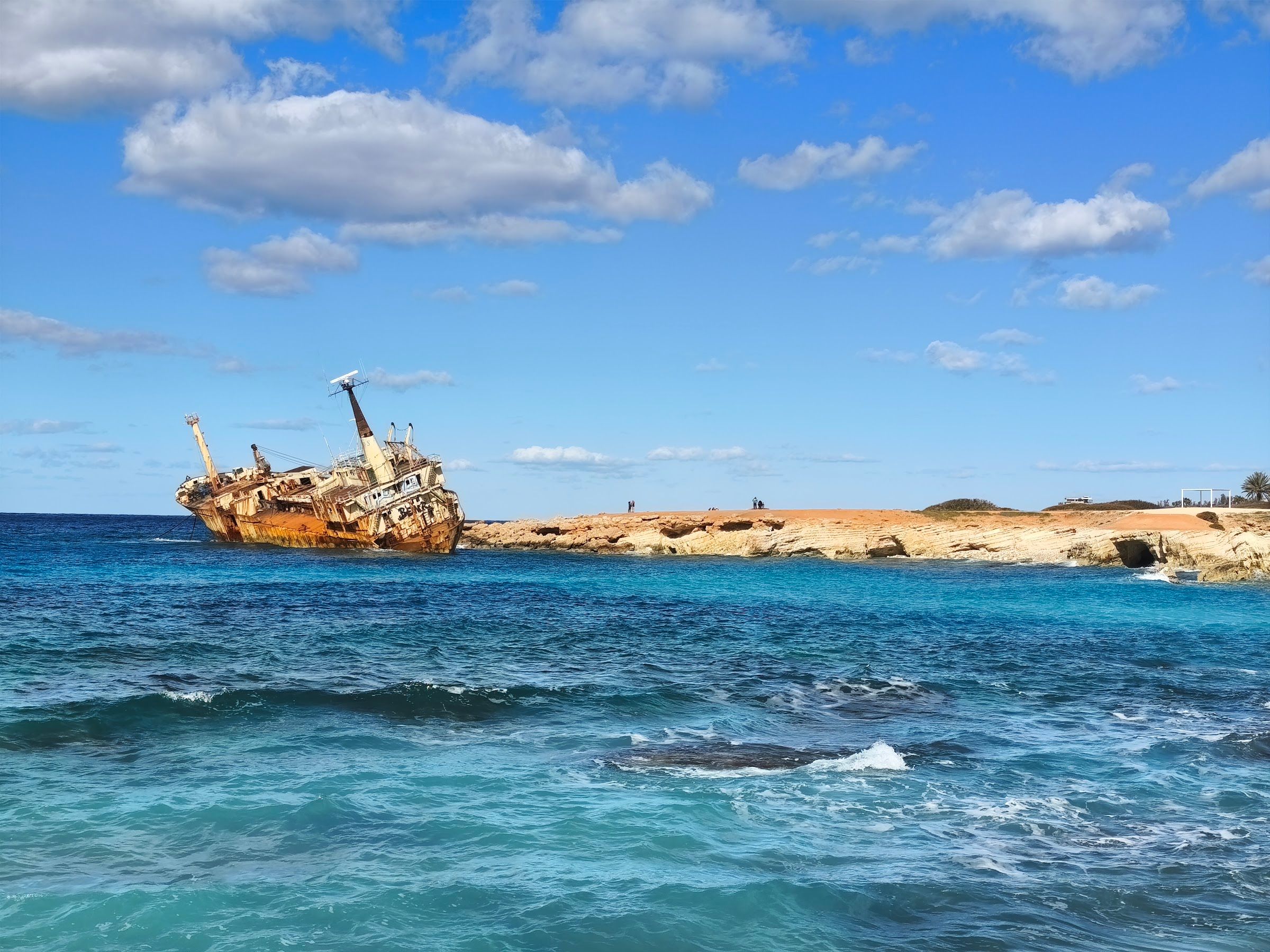 The EDRO III shipwreck near the Sea Caves, Coral Bay